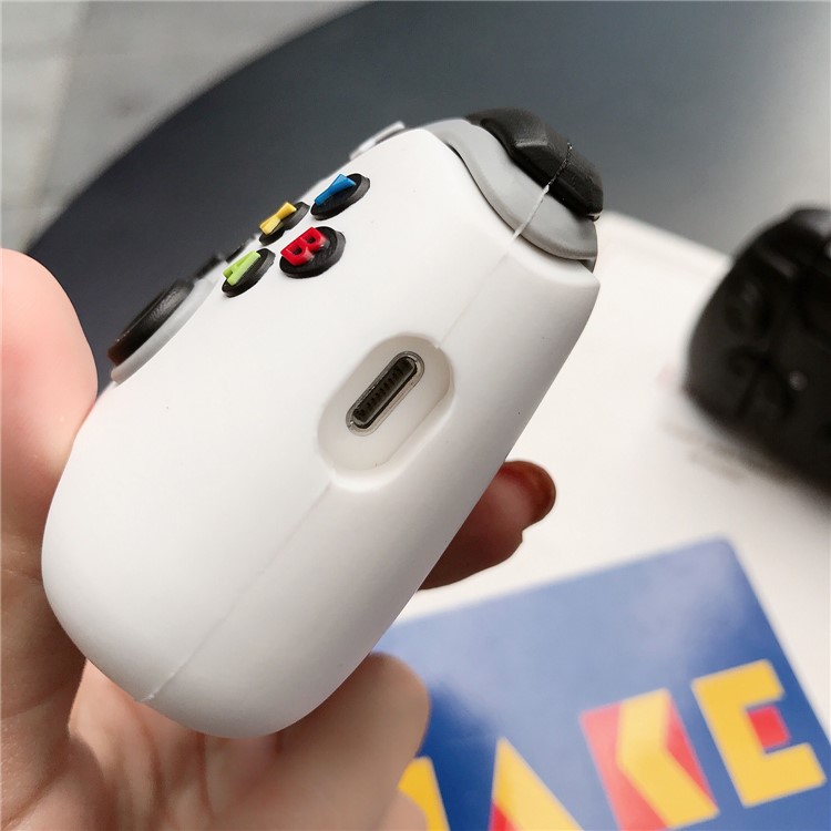 Silicone Xbox Handle Headphone Case for Apple AirPods with Charging Case (2019)/(2016)/Wireless Charging Case (2019) - White-4