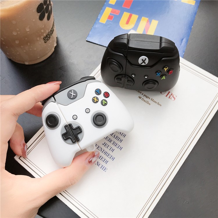Silicone Xbox Handle Headphone Case for Apple AirPods with Charging Case (2019)/(2016)/Wireless Charging Case (2019) - White-7