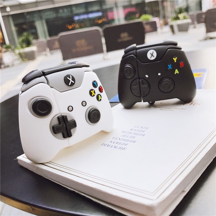 Silicone Xbox Handle Headphone Case for Apple AirPods with Charging Case (2019)/(2016)/Wireless Charging Case (2019) - White-8