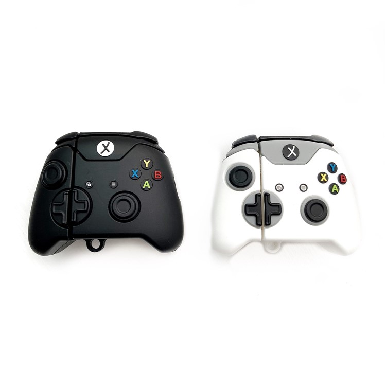 Silicone Xbox Handle Headphone Case for Apple AirPods with Charging Case (2019)/(2016)/Wireless Charging Case (2019) - White-9