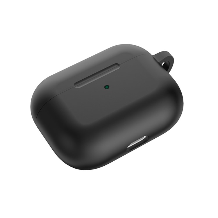 Rubberized Silicone Protective Case for Apple AirPods Pro - Black-4