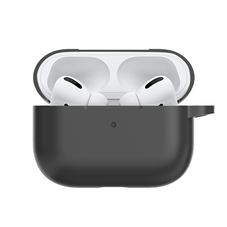 Rubberized Silicone Protective Case for Apple AirPods Pro - Black-5