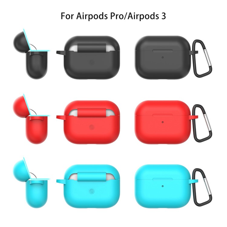 Rubberized Silicone Protective Case for Apple AirPods Pro - Black-8