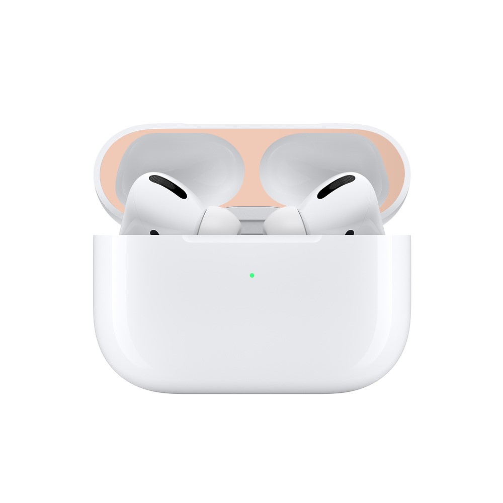 For Apple AirPods Pro Headset Protection Sticker Metal Cover - Rose Gold-2