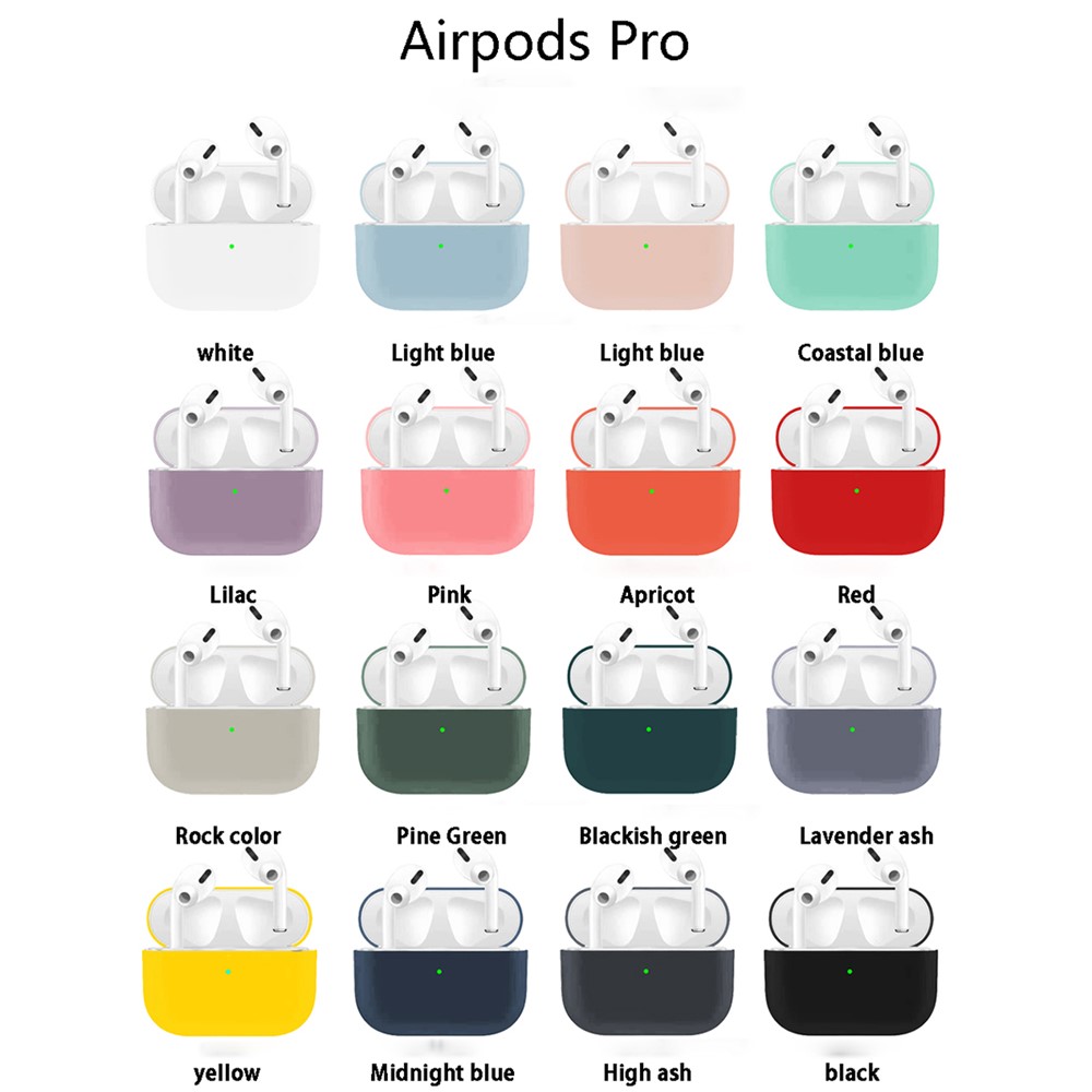 Coperchio Di Protezione Del Silicone Ultra-sottile Anti-drop / Antigraffio Ultra-sottile Per Apple Airpods Pro - Nero-2