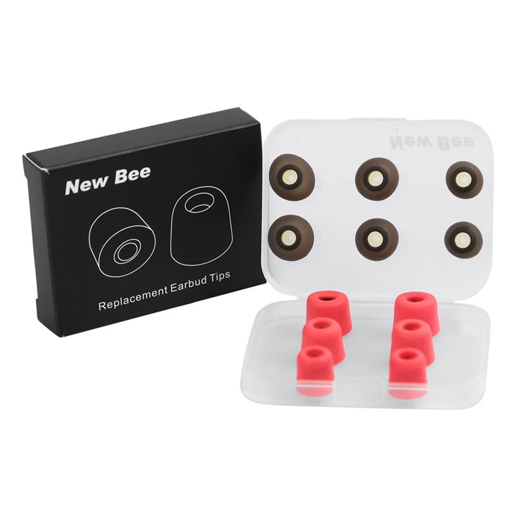 6 Pairs NEW BEE Memory Foam Earbuds and Silicone Ear Tips for Most In-ear 4.0~5.5mm Earphones-12