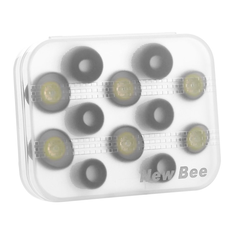 6 Pairs NEW BEE Memory Foam Earbuds (Grey) and Silicone Ear Tips (Black) for Most In-ear 4.0~5.5mm Earphones-10