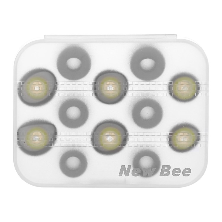 6 Pairs NEW BEE Memory Foam Earbuds (Grey) and Silicone Ear Tips (Black) for Most In-ear 4.0~5.5mm Earphones-14