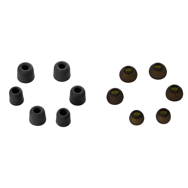 6 Pairs NEW BEE Memory Foam Earbuds (Grey) and Silicone Ear Tips (Black) for Most In-ear 4.0~5.5mm Earphones-3