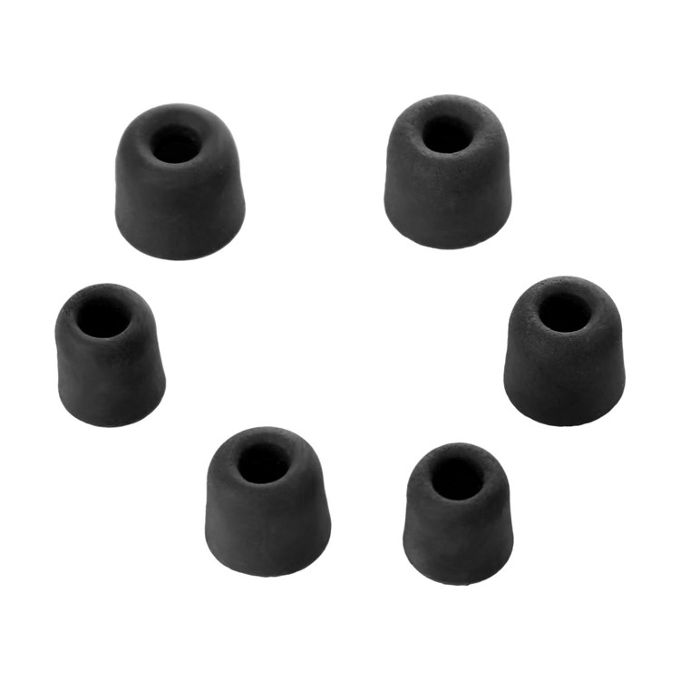 6 Pairs NEW BEE Memory Foam Earbuds (Grey) and Silicone Ear Tips (Black) for Most In-ear 4.0~5.5mm Earphones-4