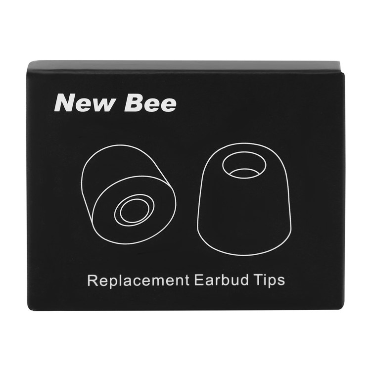 6 Pairs NEW BEE Memory Foam Earbuds (Grey) and Silicone Ear Tips (Black) for Most In-ear 4.0~5.5mm Earphones-5