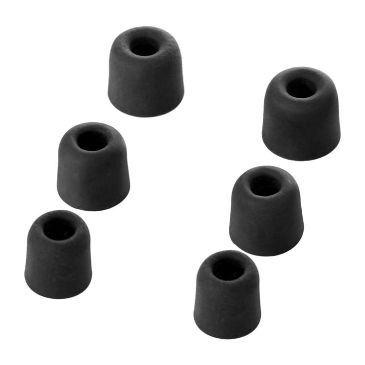 6 Pairs NEW BEE Memory Foam Earbuds (Grey) and Silicone Ear Tips (Black) for Most In-ear 4.0~5.5mm Earphones-6