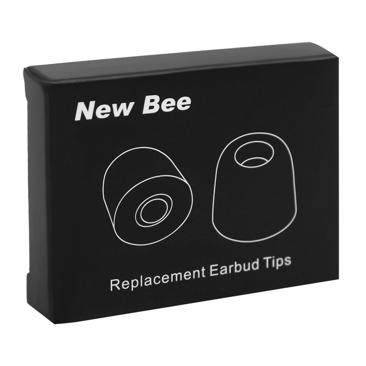 6 Pairs NEW BEE Memory Foam Earbuds (Grey) and Silicone Ear Tips (Black) for Most In-ear 4.0~5.5mm Earphones-7