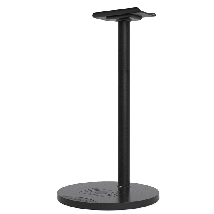 NEW BEE Qi Wireless Charging Station + Headphone Stand 2-in-1 Design - Black-2