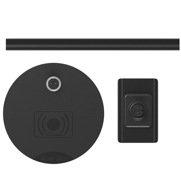 NEW BEE Qi Wireless Charging Station + Headphone Stand 2-in-1 Design - Black-6