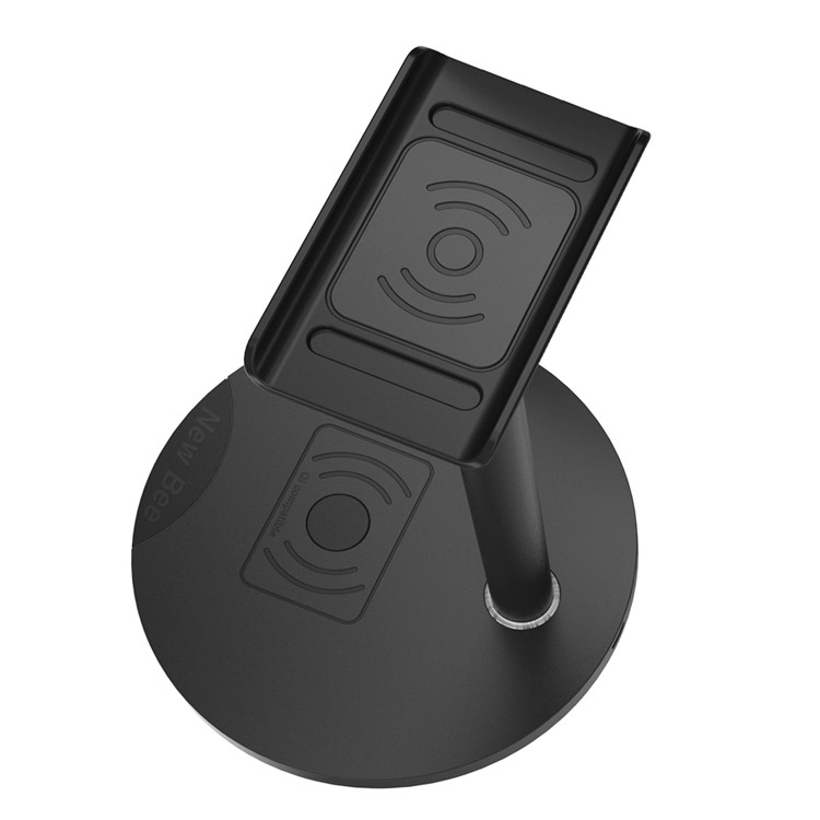 NEW BEE Qi Wireless Charging Station + Headphone Stand 2-in-1 Design - Black-7