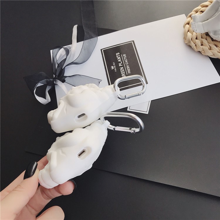 Catoon Shape Silicone Case for Apple AirPods with Wireless Charging Case (2019)/AirPods with Charging Case (2019)/(2016) - White Little Angel-8