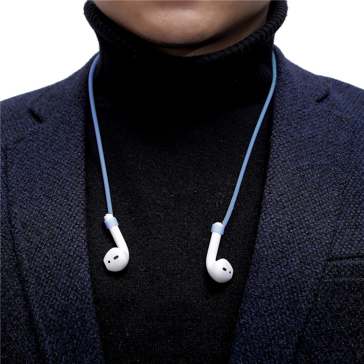 Alça De Fones De Ouvido Luminosa Cabo De Cabo Anti-perdido Para Iphone 7 / 7 Mais Airpods - Azul Escuro-5