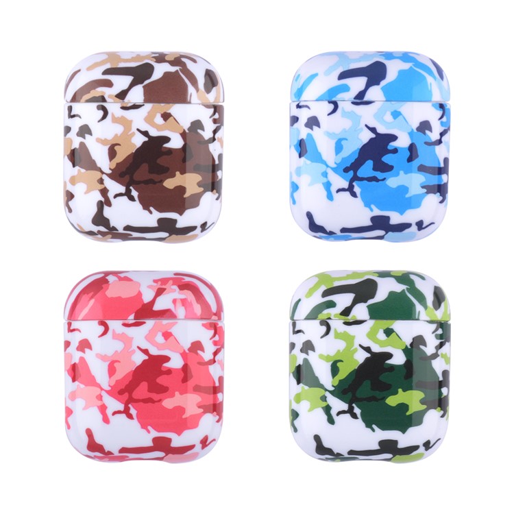 Camouflage Series Water Transfer Printing Case for Apple AirPods with Wireless Charging Case (2019) / AirPods with Charging Case (2019)/(2016) - Red-6