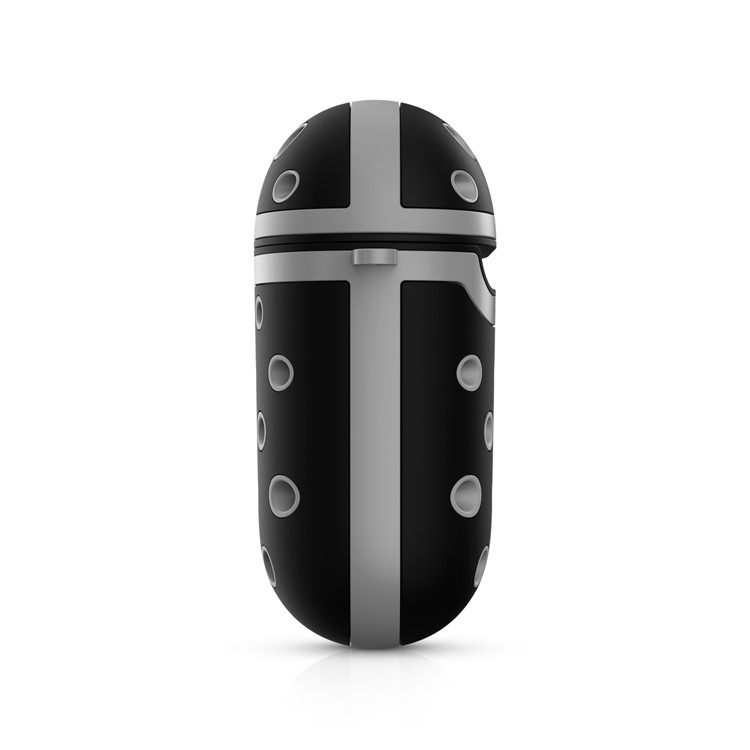 Duas Cores Caso Capa De Silicone Auricular Para Airpods Maçã Com Carregamento Caso (2019) / (2016) / Airpods Com Caixa De Carga Sem Fios (2019) / Maçã Airpods Pró - Cinza Escuro-5