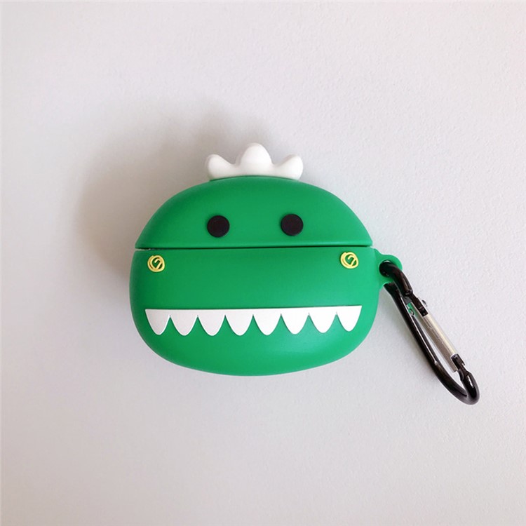 

Catoon Shape Silicone Case with Hook for Apple AirPods Pro - Green Dinosaur, AirPods Pro