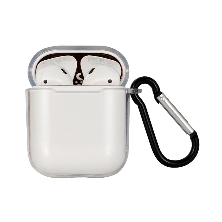 Transparent TPU Shell with Buckle for Apple AirPods with Wireless Charging Case (2019) / AirPods with Charging Case (2019) (2016)-4