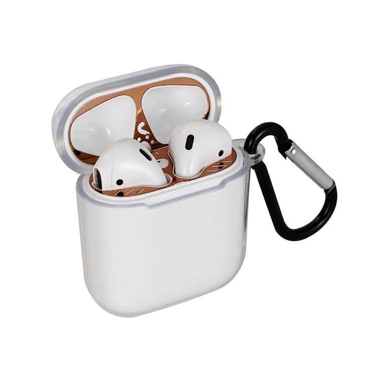 Transparent TPU Shell with Buckle for Apple AirPods with Wireless Charging Case (2019) / AirPods with Charging Case (2019) (2016)-5