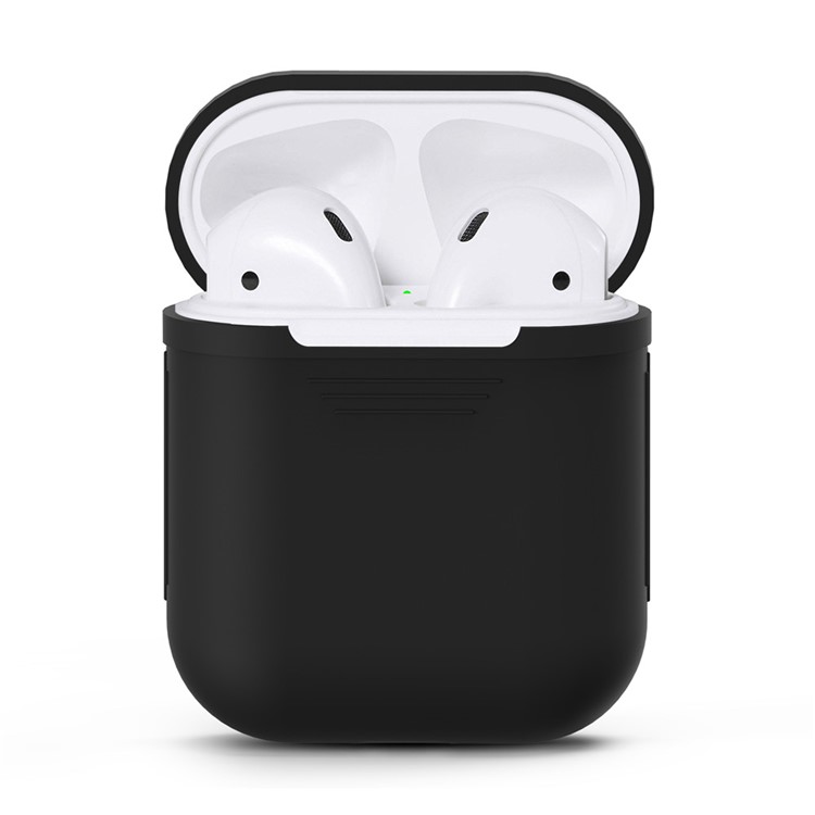 Shock-proof Silicone Protective Cover for Apple AirPods Charging Case - Black-2