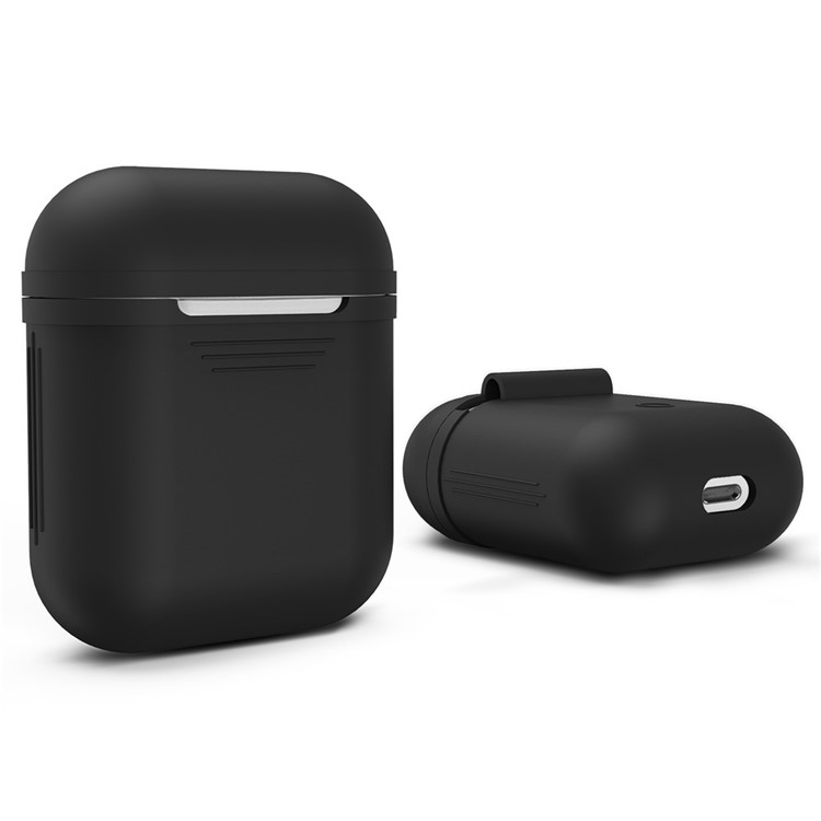 Shock-proof Silicone Protective Cover for Apple AirPods Charging Case - Black-4
