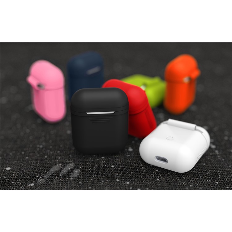 Shock-proof Silicone Protective Cover for Apple AirPods Charging Case - Black-7