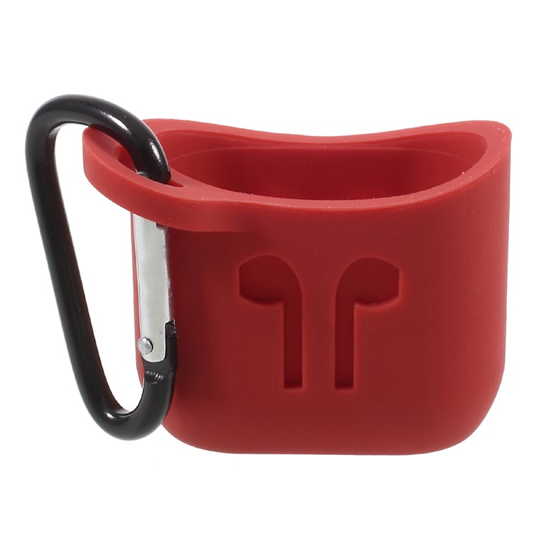 Soft Silicone Apple Airpods Ear Phone Protective Shell - Red-2
