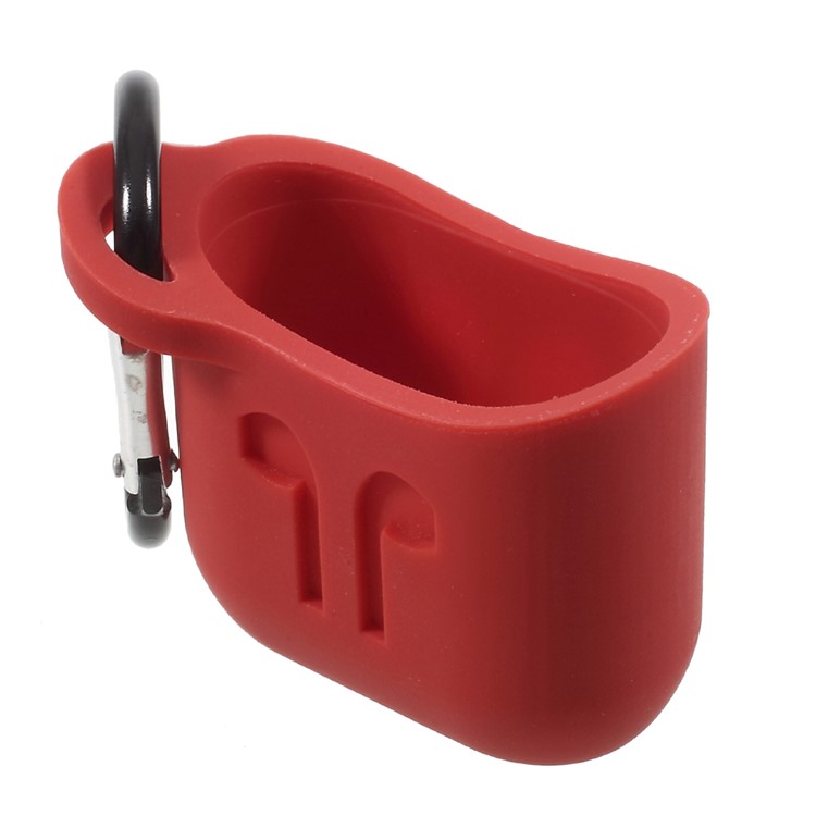Soft Silicone Apple Airpods Ear Phone Protective Shell - Red-4