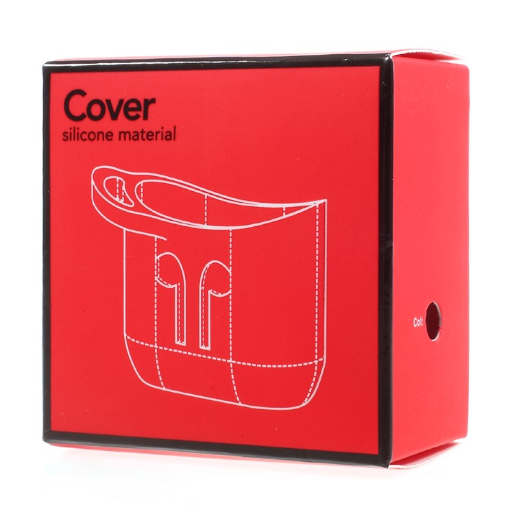 Soft Silicone Apple Airpods Ear Phone Protective Shell - Red-5