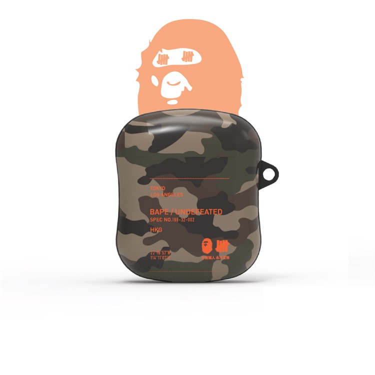 Camouflage Surface Design Case for Apple AirPods with Wireless Charging Case (2019) / AirPods with Charging Case (2019) (2016) - Army Green-1