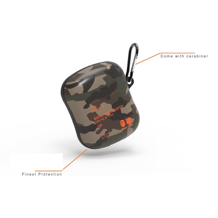 Camouflage Surface Design Case for Apple AirPods with Wireless Charging Case (2019) / AirPods with Charging Case (2019) (2016) - Army Green-3