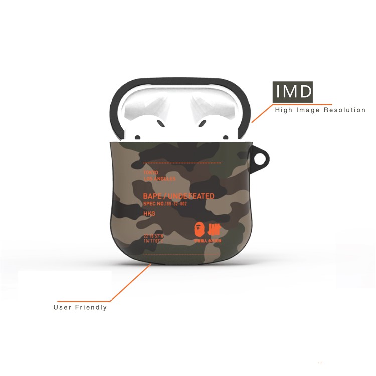 Camouflage Surface Design Case for Apple AirPods with Wireless Charging Case (2019) / AirPods with Charging Case (2019) (2016) - Army Green-4