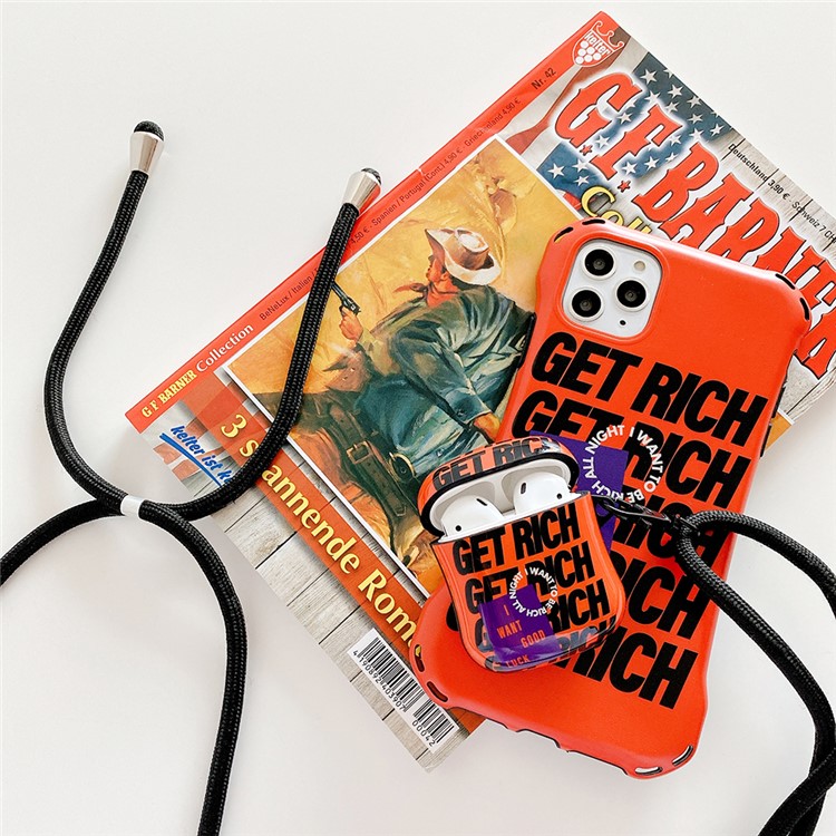 GET RICH Caso Di Superficie Per Airpods Mela Con Il Caso Di Ricarica Senza Fili (2019) / Airpods Con Il Caso (2019) Di Carica (2016)-14