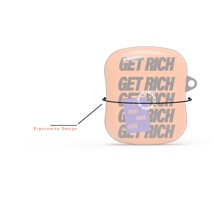 GET RICH Caso Di Superficie Per Airpods Mela Con Il Caso Di Ricarica Senza Fili (2019) / Airpods Con Il Caso (2019) Di Carica (2016)-4