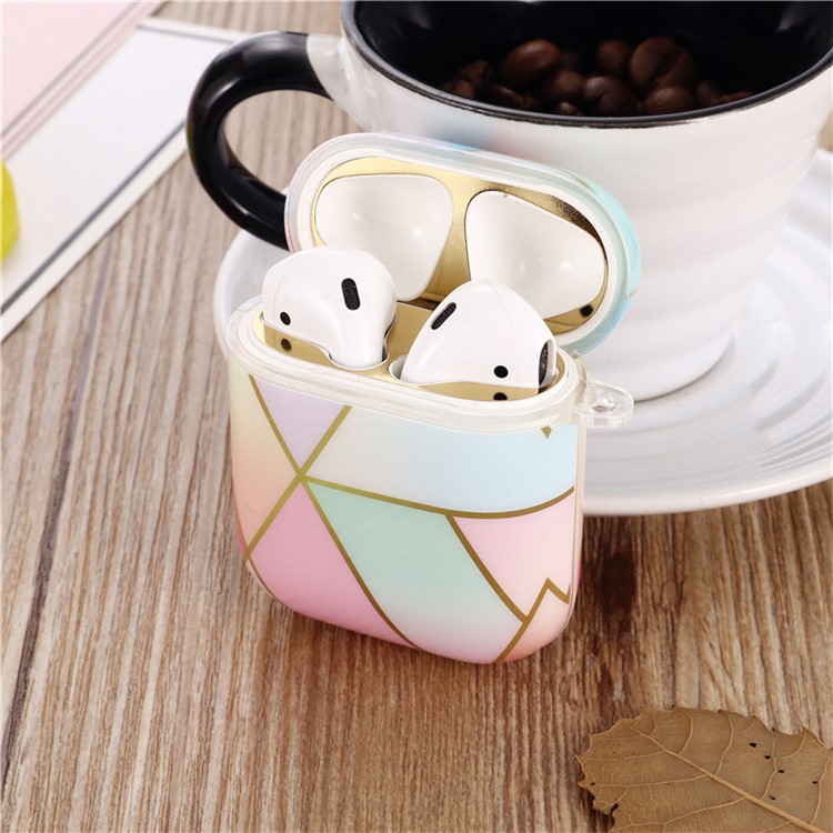 Marble Pattern PC Case for Apple AirPods with Wireless Charging Case (2019) / AirPods with Charging Case (2019)/(2016) - Style A-3