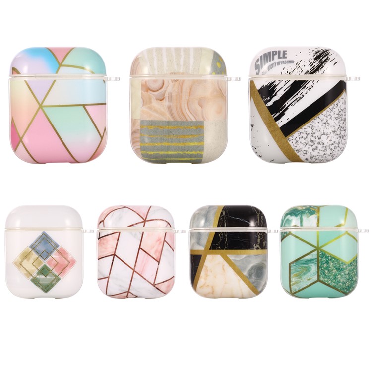 Marble Pattern PC Case for Apple AirPods with Wireless Charging Case (2019) / AirPods with Charging Case (2019)/(2016) - Style A-4
