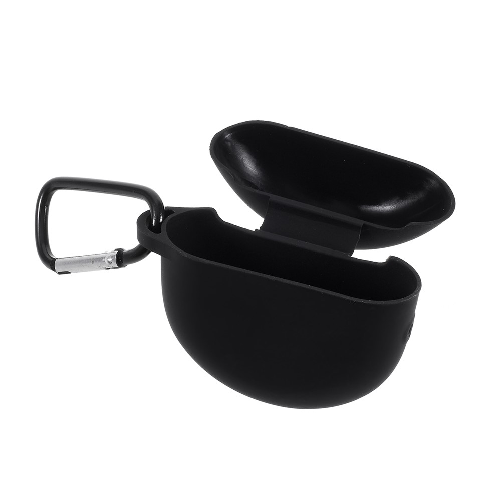 Silicone AirPods Protective Cover with Buckle for Huawei FreeBuds 3 - Black-2