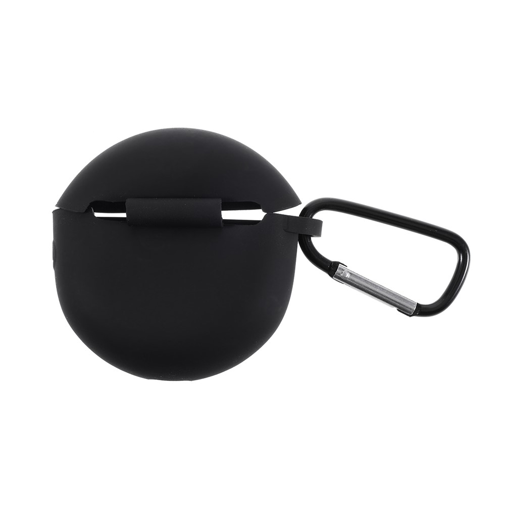 Silicone AirPods Protective Cover with Buckle for Huawei FreeBuds 3 - Black-3