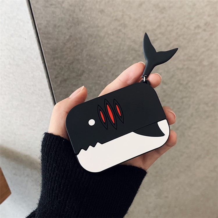 Cartoon Clown Fish Thicken Silicone Shell for AirPods Pro - Black-1