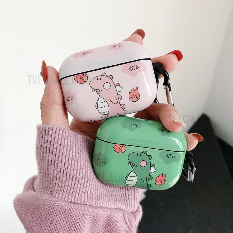 Mignon Dinosaure Cracheur De Feu Impression Shell PC Pour Apple AirPod Pro - Vert-7