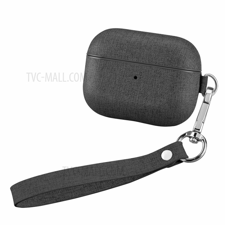 MOMAX PC + Couro Caso Capa Protetora Para Maçã Airpods Pro - Cinza Escuro-2