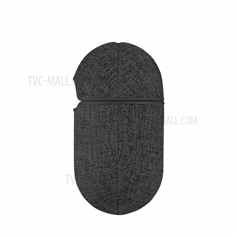 MOMAX PC + Couro Caso Capa Protetora Para Maçã Airpods Pro - Cinza Escuro-4