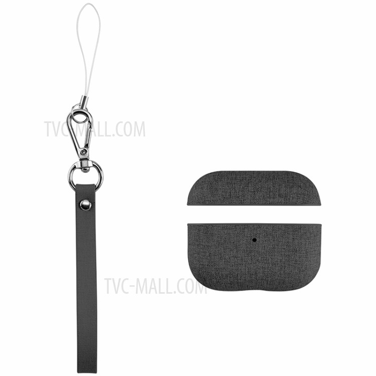 MOMAX PC + Couro Caso Capa Protetora Para Maçã Airpods Pro - Cinza Escuro-6