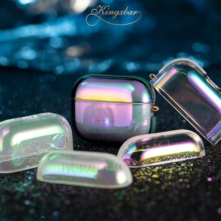Caso Copertura Protettiva KINGXBAR Serie Nebulosa Per Apple Airpods Pro - Colore Aurora-9