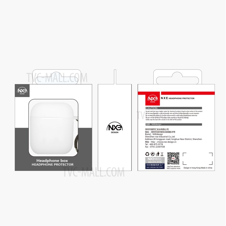 NXE TPU Con La Cáscara De Hebilla Para Airpods Manzana Con El Caso De Carga Inalámbrica (2019) / Airpods Con El Caso (2019) De Carga (2016) - Blanco-6