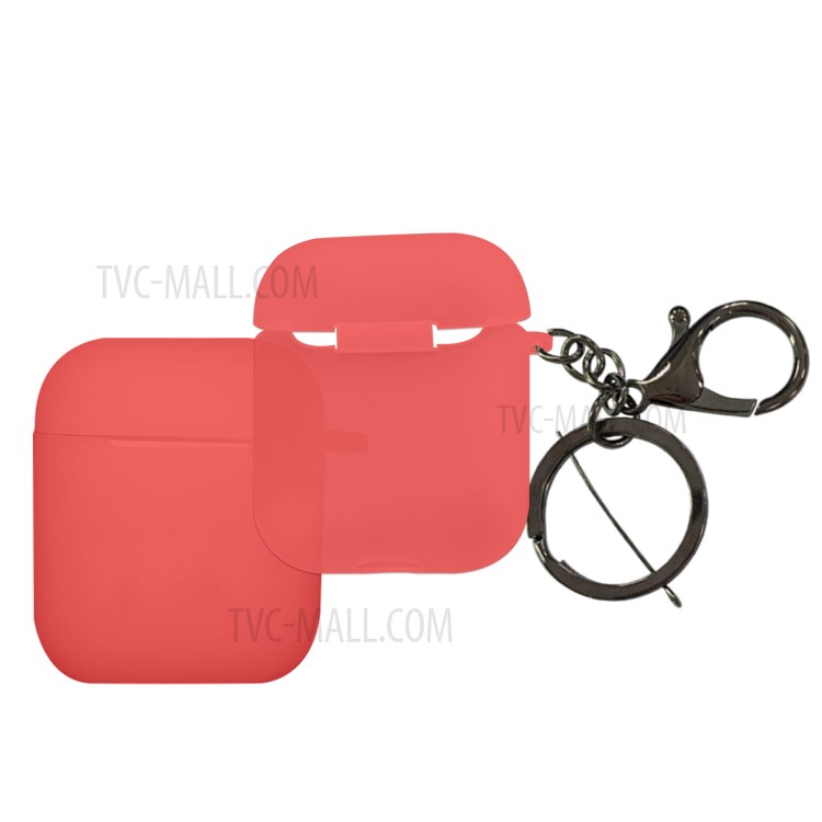 NXE TPU Com Escudo De Fivela Para Airpods Maçã Com Caso De Carregamento Sem Fio (2019) / Airpods Com Carregamento Caso (2019) (2016) - Vermelho-2